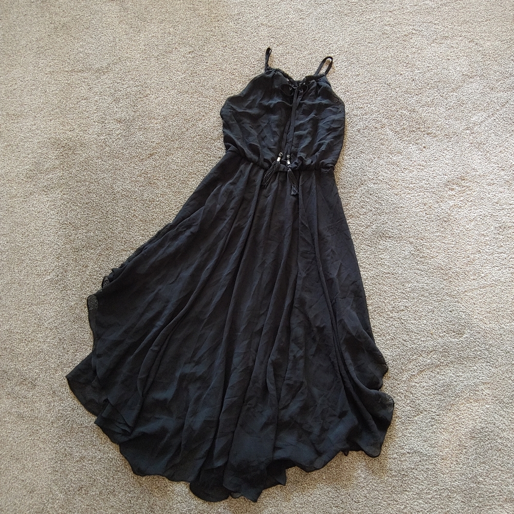 NWT Vero Moda Black Dress High Neck maxi M